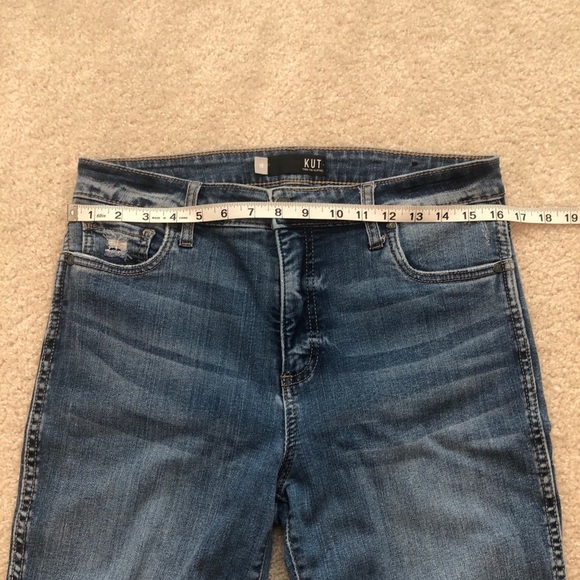 Kut From The Kloth Donna Fab Ab High Waist Raw Hem Ankle Skinny Jeans Size 10 - Picture 5 of 13